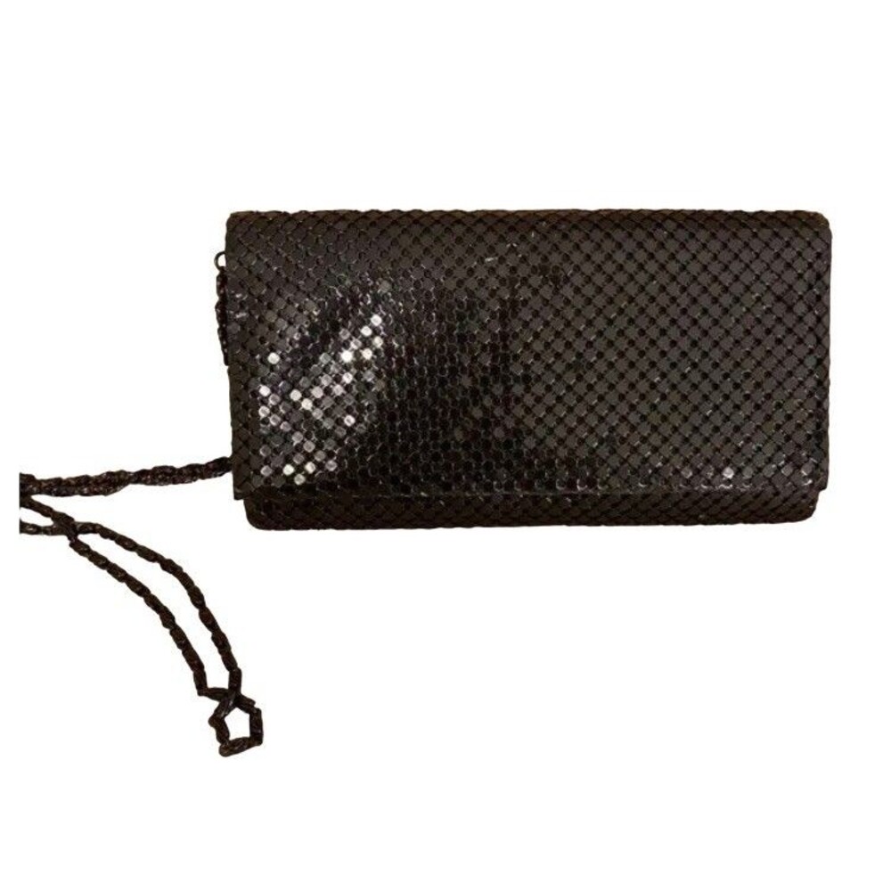 Charming Charlie Clutch Bag Black Sequin with Shoulder Strap
